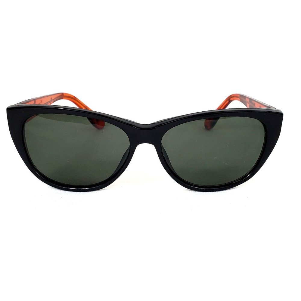 Retro Chic Black & Tortoise Cat Eye Black Polarized Lens Sunglasses ES1390